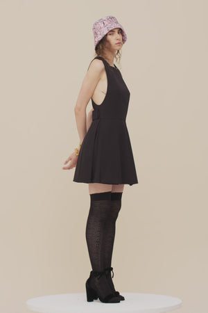 Pinafore mini dress in wool