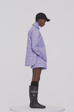 Quilted overshirt in recycled polyamide