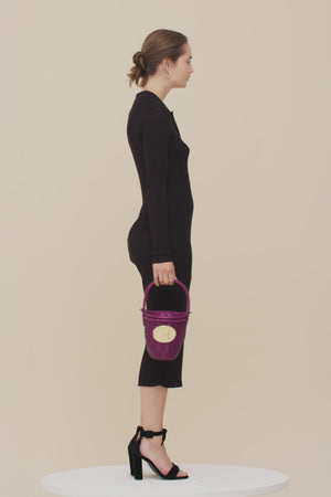 Vestito polo midi in maglia di cotone bio