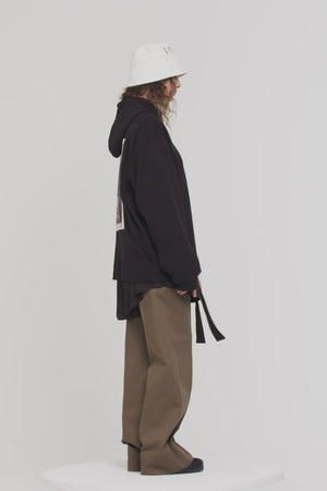 Long tailored trousers in organic cotton
