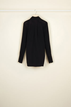 Iconic draped silk blouse