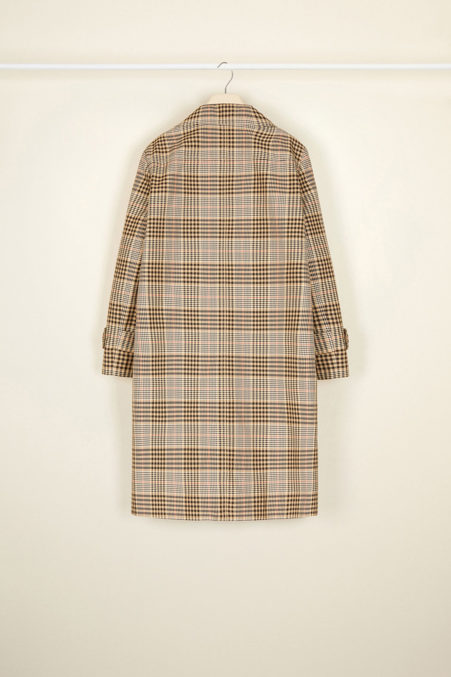 Patou - Tartan cotton overcoat - Tartan - What’s the French for tartan?  Classic overcoat crafted from cotton gabardine featuring a tartan pattern in Act 4’s key colours. Straight silhouette with an oversized collar and raglan sleeves. Button fastening down the front. Two pockets at the sides. Button tab cuffs with a tailor-style Patou label on the left sleeve. Fully lined.