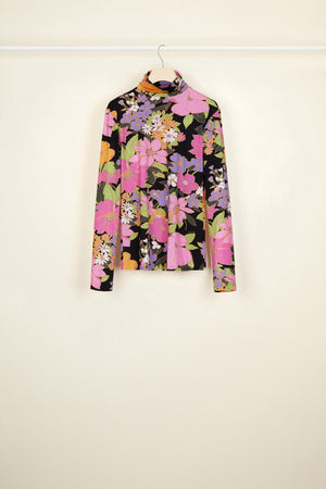 Sheer floral tattoo top