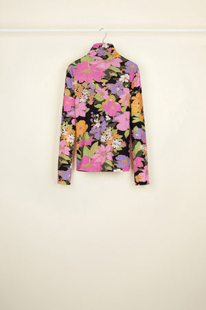 Sheer floral tattoo top