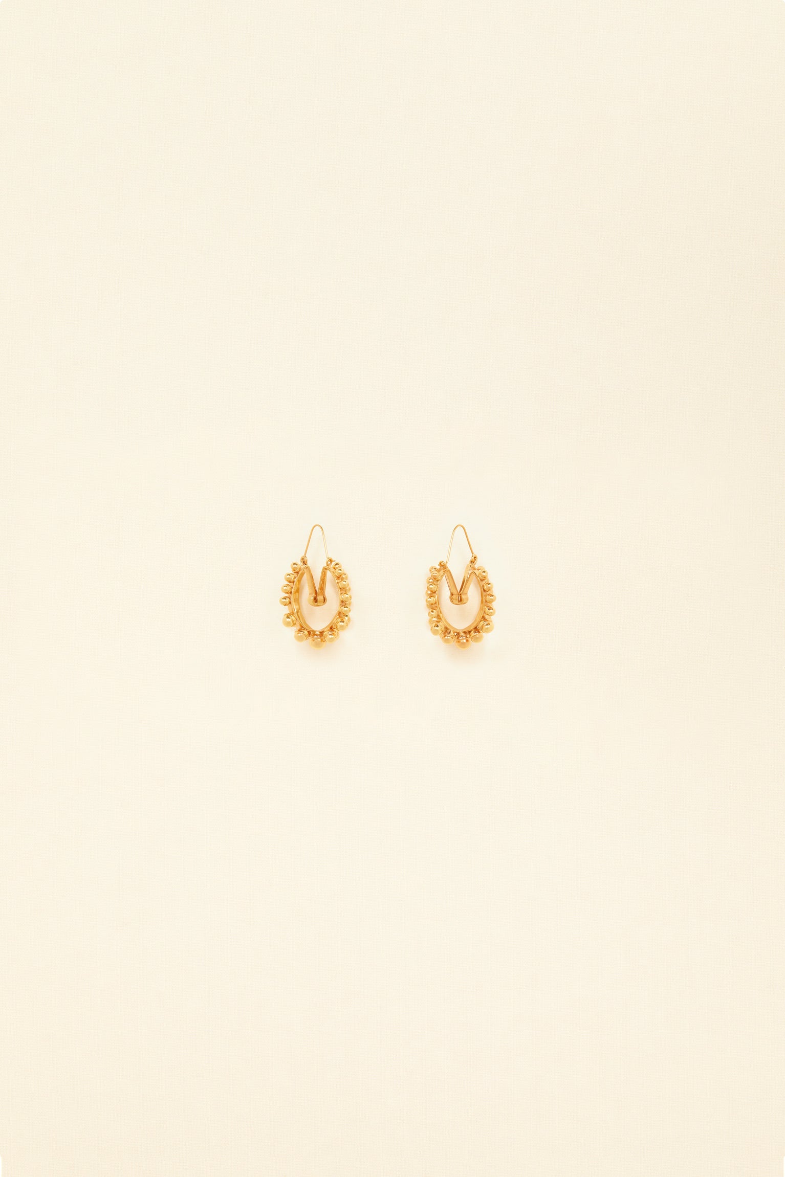 Patou - Gold brass and pearl hoop earrings - Gold - Pearls or nothing.Gold-plated brass hoop earrings with pearl embellishments.