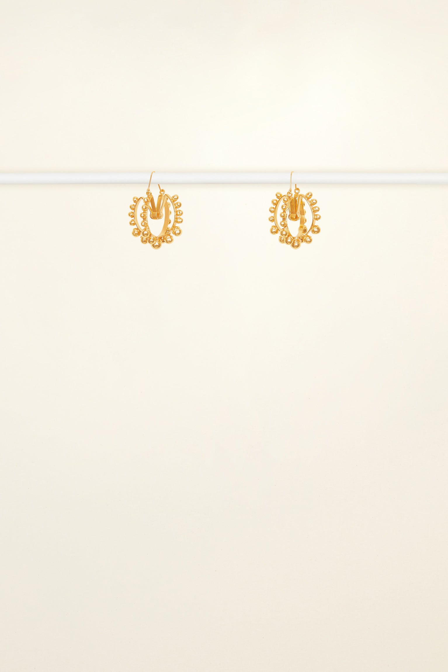 Patou - Gold brass and pearl hoop earrings - Gold - Pearls or nothing.Gold-plated brass hoop earrings with pearl embellishments.