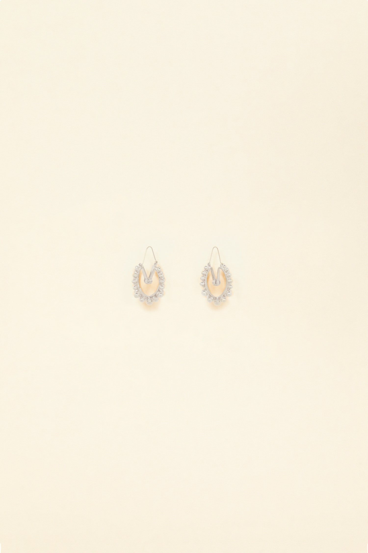 Patou - Silver brass and pearl hoop earrings - Silver - Pearls or nothing.Silver-plated brass hoop earrings with pearl embellishments.
