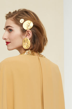 Small face brass hairclips