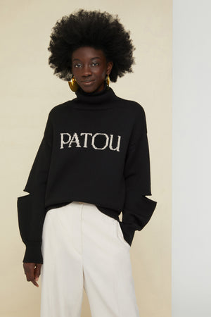 Oversized cut-out Patou jumper