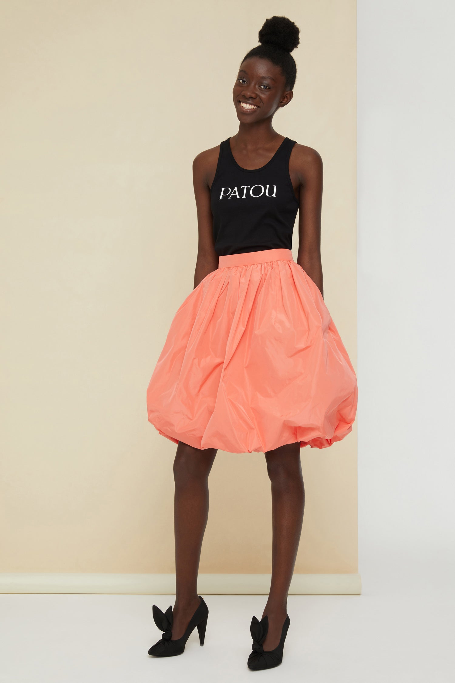 Patou - Faille bubble skirt - Tangerine - Light as a bubble!Patou’s signature bubble skirt in eco-conscious tangerine faille. Zip fastening at the back. Pockets at the sides.