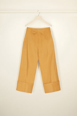 Iconic herringbone cotton trousers