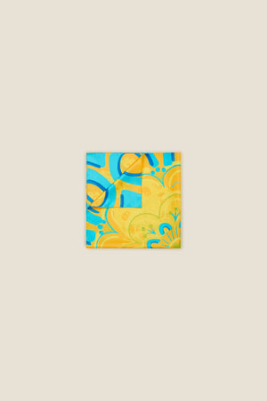 Floral print silk foulard