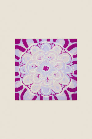 Floral print silk foulard