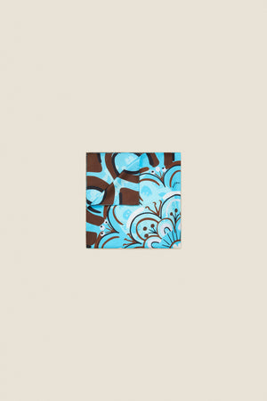 Floral print silk foulard