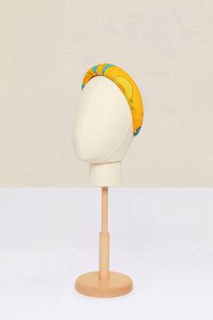 Padded headband in organic tweed