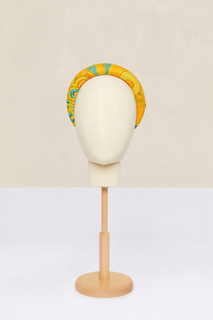 Padded headband in organic tweed