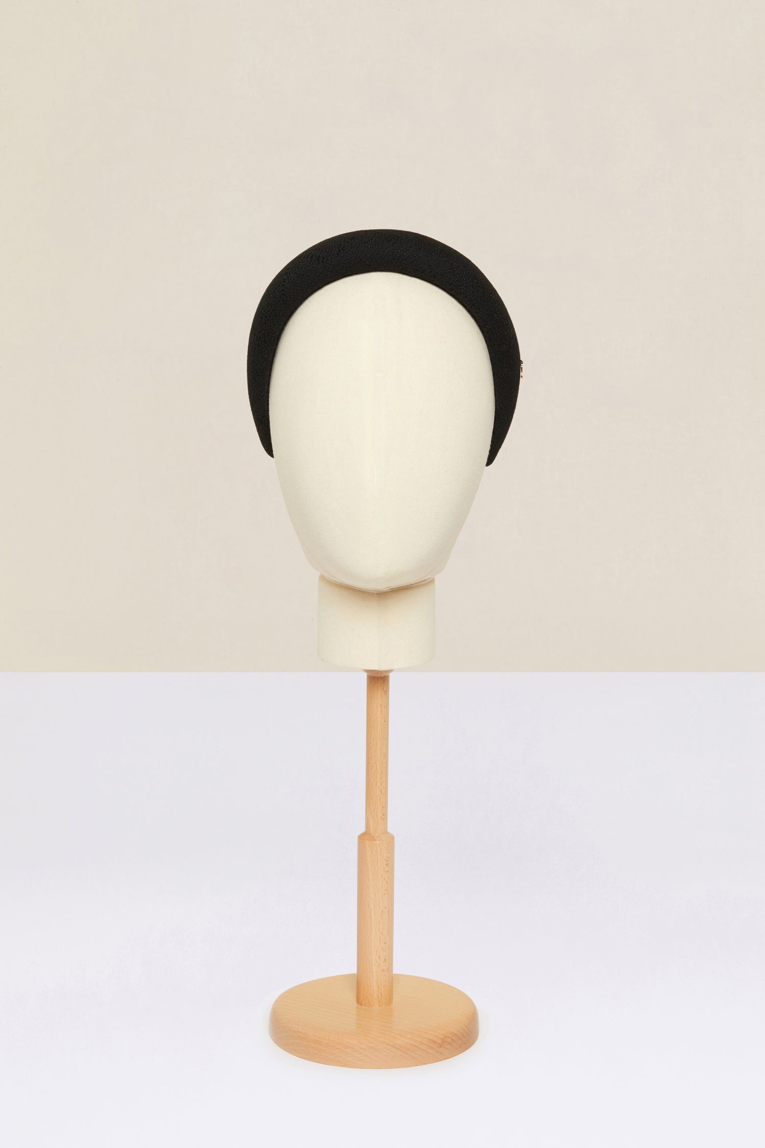 Patou - Padded headband in organic tweed - Black - A fetching tweed crown fit for modern-day royalty.Black cotton and wool blend tweed headband. Thick padded style. Gold-coloured JP logo. Grosgrain-lined underside with embroidered Patou label.