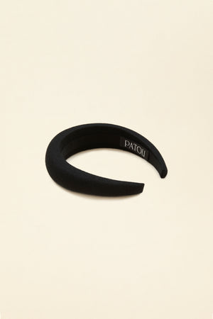 Padded headband in organic tweed