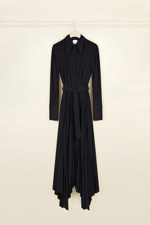 Vestito maxi plissettato in jersey ecosostenibile