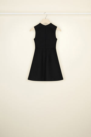 Embroidered mini dress in organic tweed