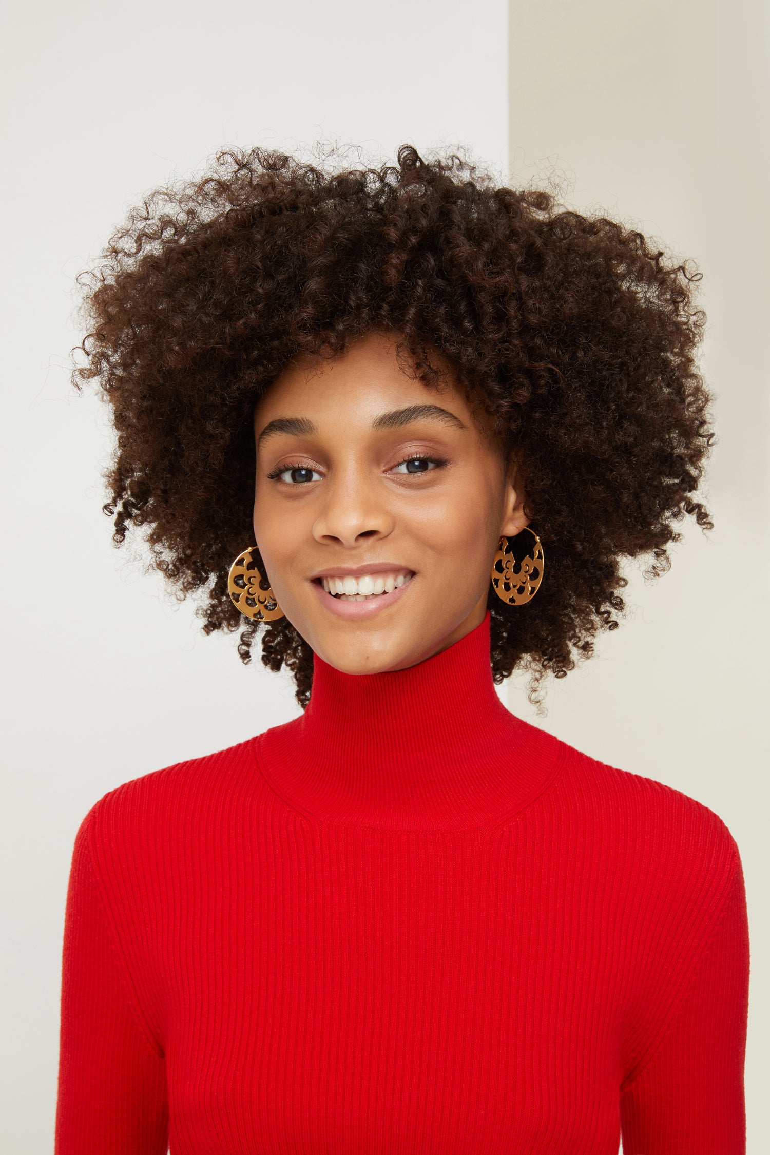 Patou - High neck rib knit jumper - Poppy - The perfect style staple to keep layering chic and simple. Poppy red rib knit jumper. Fitted style with a high neck. Cropped silhouette. Small white JP logo at the front.