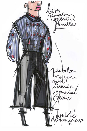 Pantalon court iconique en tweed bio