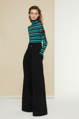 Pantalon large en denim bio