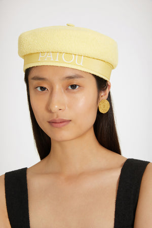 Sailor hat in cotton-blend tweed