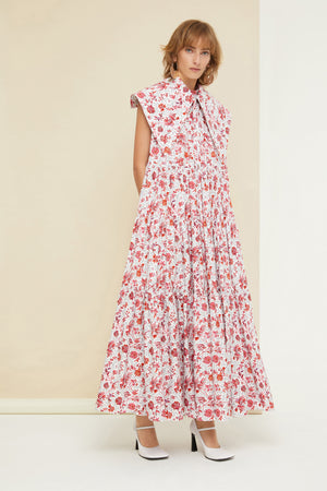 Printed collar in organic poplin