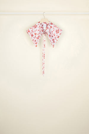 Printed collar in organic poplin