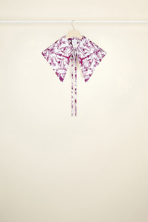 Col signature en coton bio imprimé