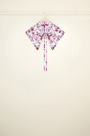 Col signature en coton bio imprimé