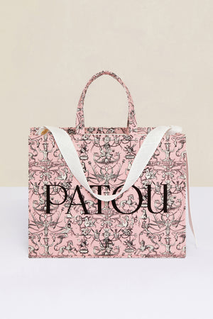 Patou canvas tote in printed organic cotton