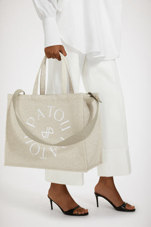 Patou Canvas-Shopper aus Bio-Baumwolljacquard