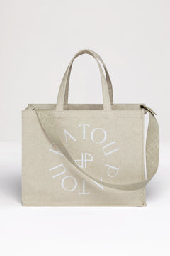 Patou canvas tote in organic cotton jacquard
