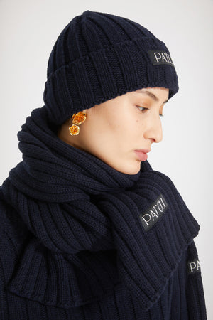 Ribbed wool beanie