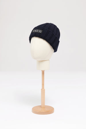 Ribbed wool beanie