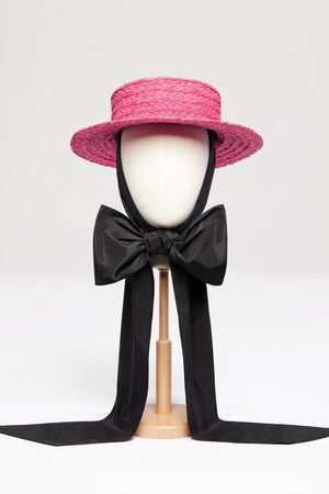 JP boater hat in raffia