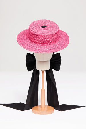 JP boater hat in raffia