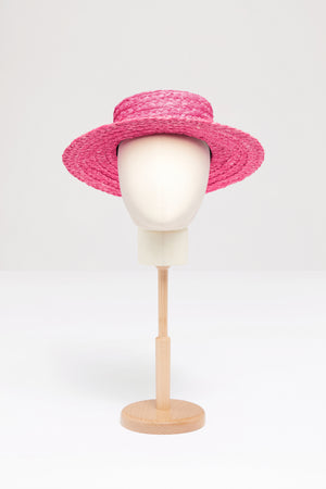 JP boater hat in raffia