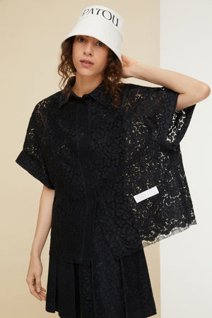 Camicia a maniche corte in pizzo eco-sostenibile