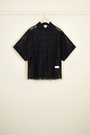 Camicia a maniche corte in pizzo eco-sostenibile