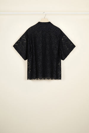 Camicia a maniche corte in pizzo eco-sostenibile