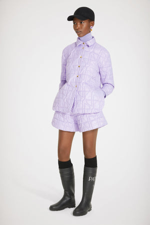 Quilted overshirt in recycled polyamide