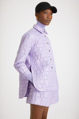 Quilted overshirt in recycled polyamide