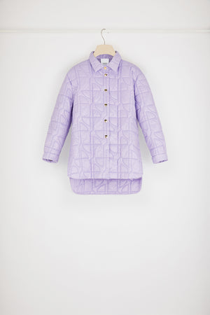 Quilted overshirt in recycled polyamide