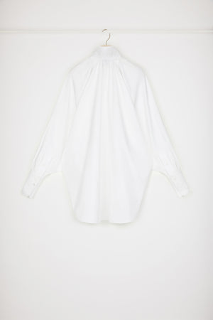 High-neck blouse in organic cotton
