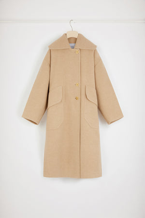 Manteau maxi en laine double face