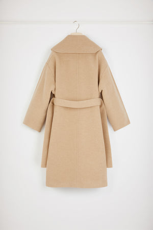 Manteau maxi en laine double face