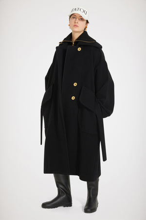 Cappotto maxi in lana double face